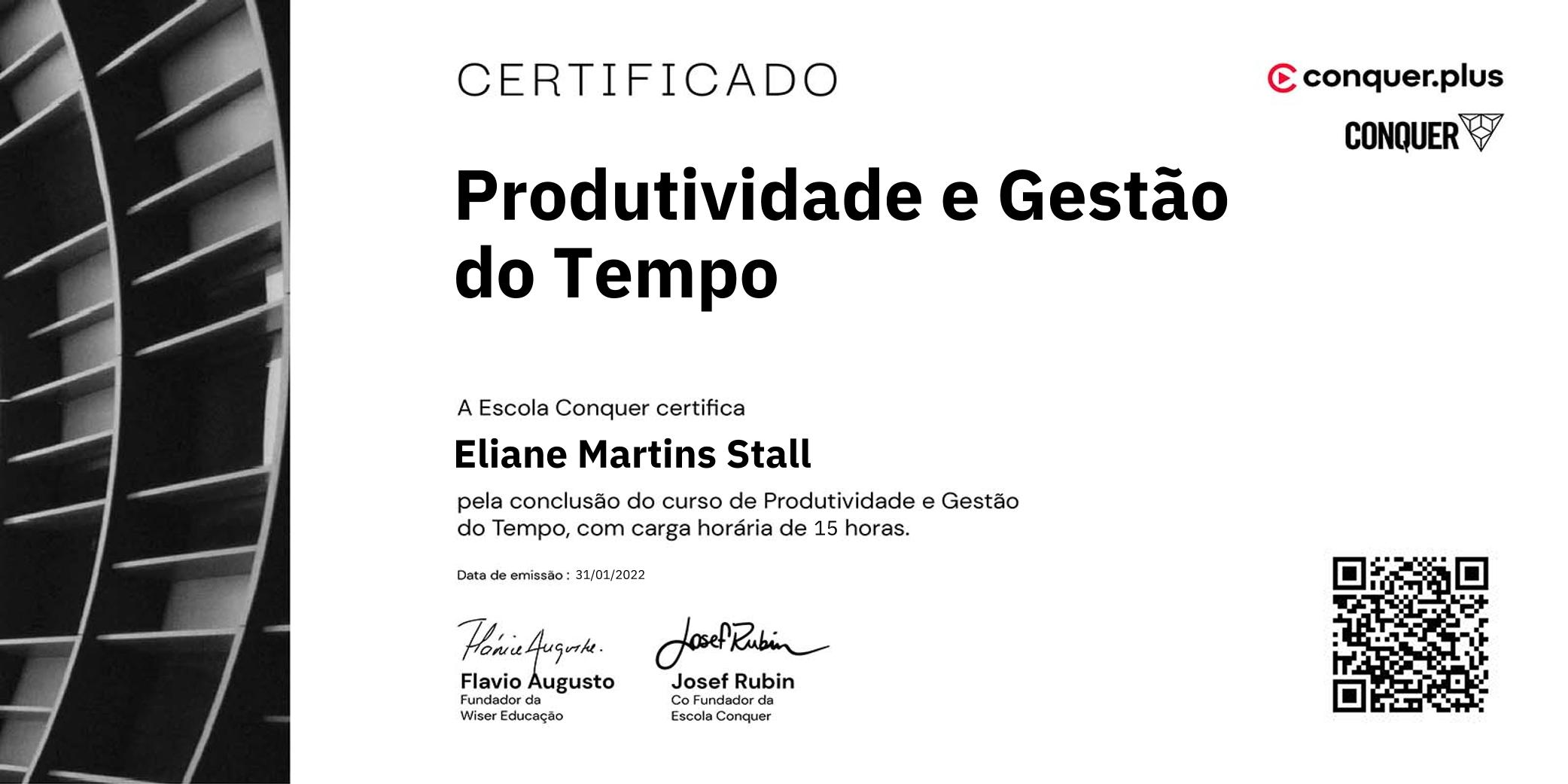 Certificado de Produtividade e Gestão do Tempo